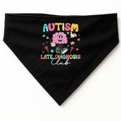 Autism Late Diagnosis Club Funny Neurodiversity USA-Made Doggie Bandana