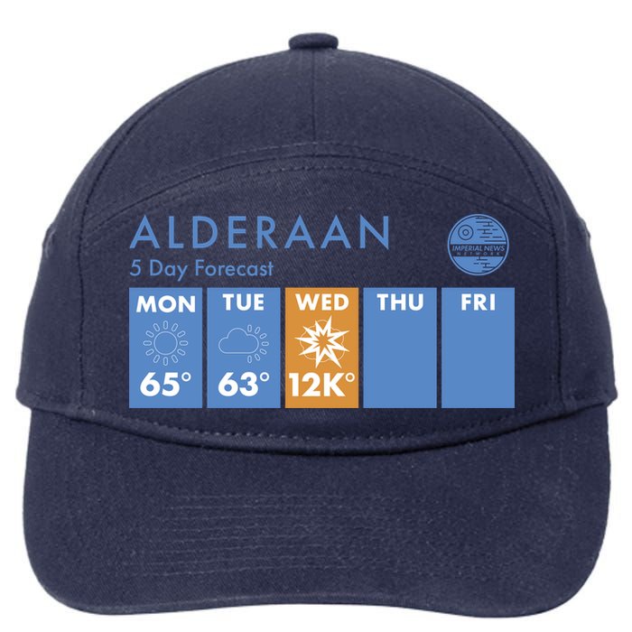 Alderaan 5 Day Forecast  7-Panel Snapback Hat
