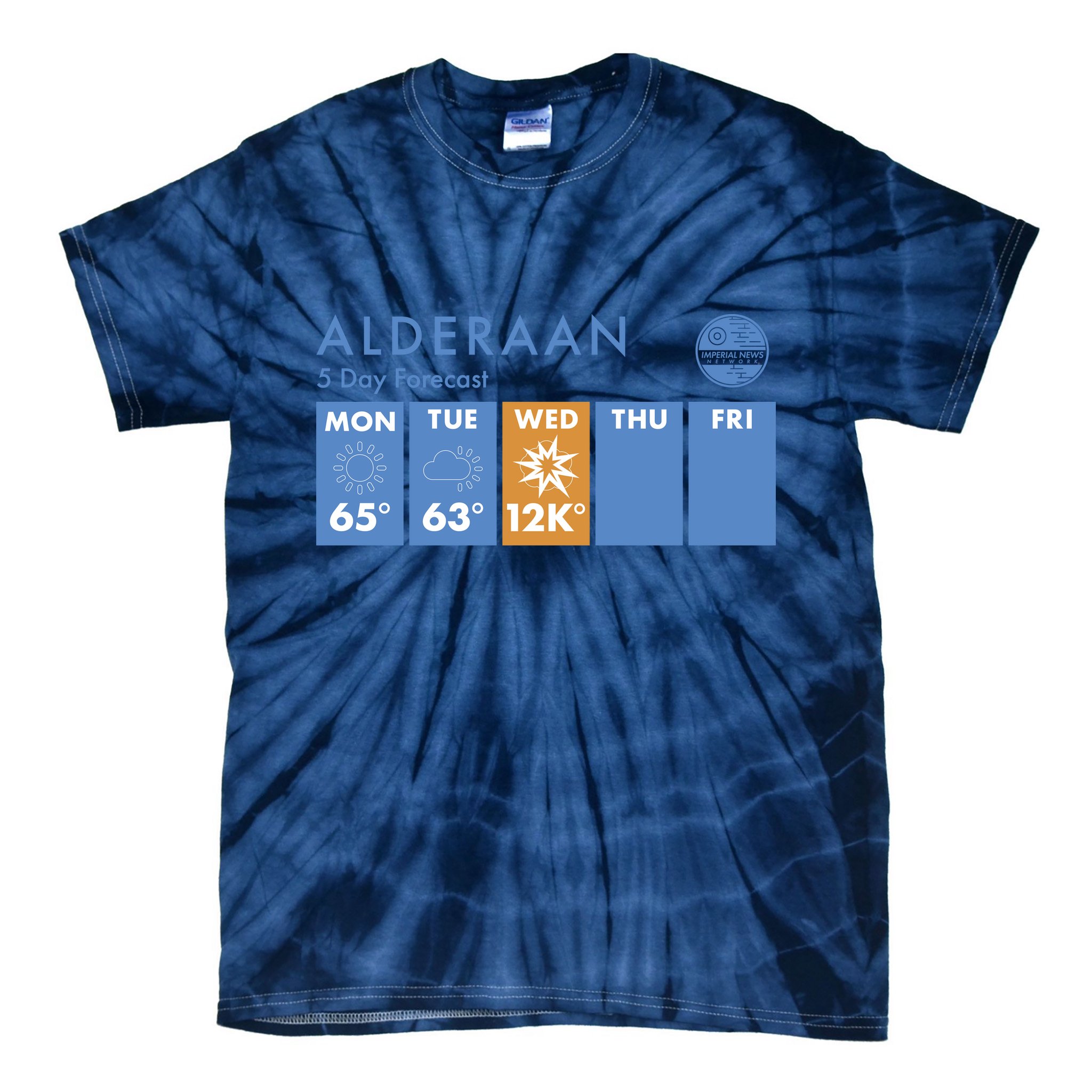 Alderaan 5 Day Forecast  Tie-Dye T-Shirt