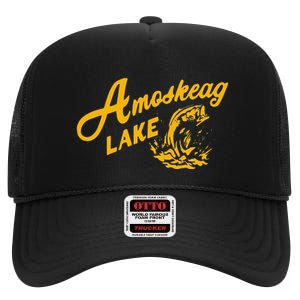 Amoskeag Lake Essential Fishing High Crown Mesh Back Trucker Hat