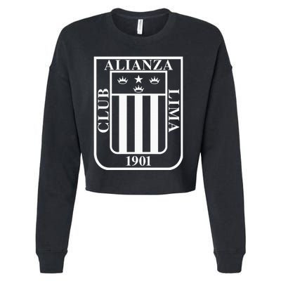 Alianza Lima Escudo Blanco Cropped Pullover Crew