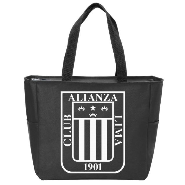 Alianza Lima Escudo Blanco Zip Tote Bag