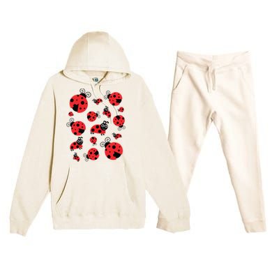 Adorable Ladybugs Everywhere Premium Hooded Sweatsuit Set