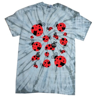 Adorable Ladybugs Everywhere Tie-Dye T-Shirt