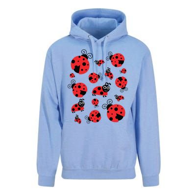 Adorable Ladybugs Everywhere Unisex Surf Hoodie