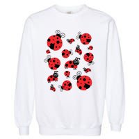 Adorable Ladybugs Everywhere Garment-Dyed Sweatshirt