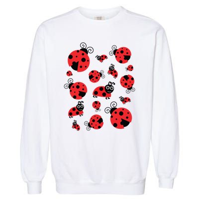 Adorable Ladybugs Everywhere Garment-Dyed Sweatshirt