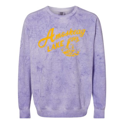 Amoskeag Lake Essential Fishing Colorblast Crewneck Sweatshirt