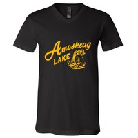 Amoskeag Lake Essential Fishing V-Neck T-Shirt