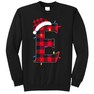 Awesome Letter E Initial Name Buffalo Plaid Christmas Pajama Sweatshirt