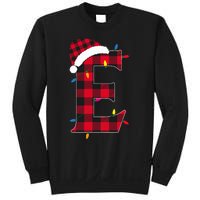 Awesome Letter E Initial Name Buffalo Plaid Christmas Pajama Sweatshirt