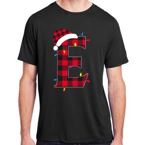 Awesome Letter E Initial Name Buffalo Plaid Christmas Pajama Adult ChromaSoft Performance T-Shirt