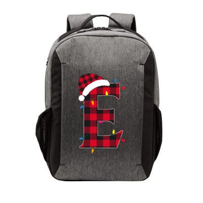 Awesome Letter E Initial Name Buffalo Plaid Christmas Pajama Vector Backpack