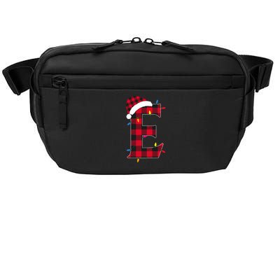 Awesome Letter E Initial Name Buffalo Plaid Christmas Pajama Crossbody Pack