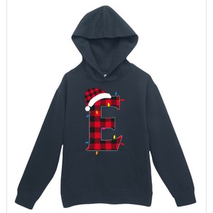 Awesome Letter E Initial Name Buffalo Plaid Christmas Pajama Urban Pullover Hoodie