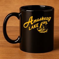 Amoskeag Lake Essential  Fishing 11oz C Handle Ceramic Mug