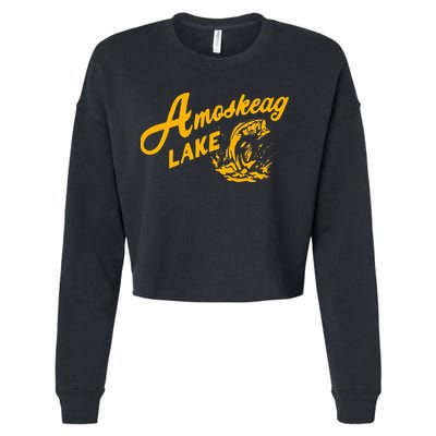 Amoskeag Lake Essential  Fishing Cropped Pullover Crew