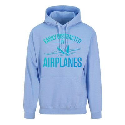 Airplane Lovers Easily Distracted By Airplanes Meaningful Gift Unisex Surf Hoodie