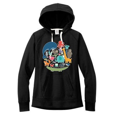 Animal Lover Earth Women's Fleece Hoodie