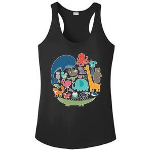 Animal Lover Earth Ladies PosiCharge Competitor Racerback Tank