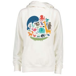 Animal Lover Earth Womens Funnel Neck Pullover Hood