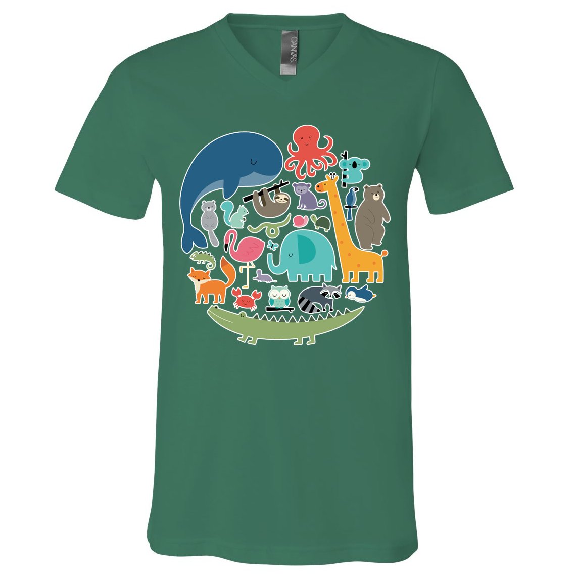 Animal Lover Earth V-Neck T-Shirt