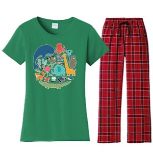 Animal Lover Earth Women's Flannel Pajama Set