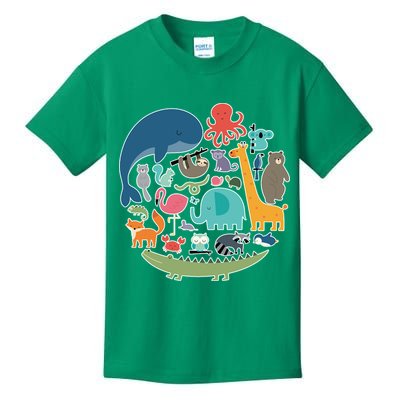Animal Lover Earth Kids T-Shirt