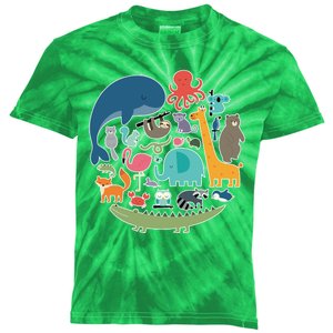 Animal Lover Earth Kids Tie-Dye T-Shirt