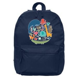 Animal Lover Earth 16 in Basic Backpack