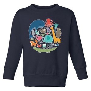 Animal Lover Earth Toddler Sweatshirt