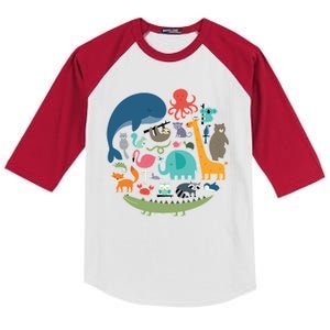 Animal Lover Earth Kids Colorblock Raglan Jersey