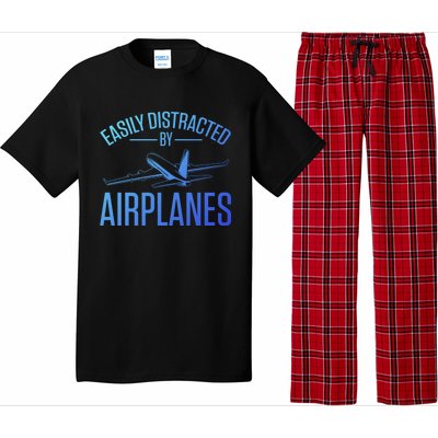 Airplane Lovers Easily Distracted By Airplanes Meaningful Gift Pajama Set