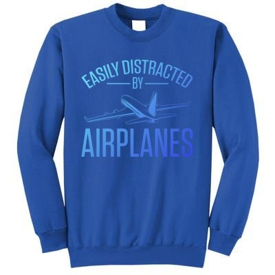 Airplane Lovers Easily Distracted By Airplanes Meaningful Gift Sweatshirt