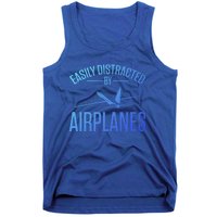 Airplane Lovers Easily Distracted By Airplanes Meaningful Gift Tank Top