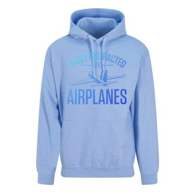 Airplane Lovers Easily Distracted By Airplanes Meaningful Gift Unisex Surf Hoodie