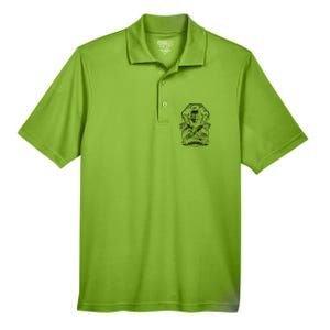 Abraham Lincoln Eye Twisting Portrait Men's Origin Performance Pique Polo