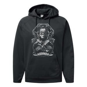 Abraham Lincoln Eye Twisting Portrait Performance Fleece Hoodie