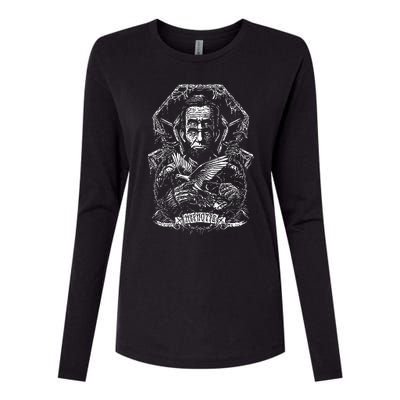 Abraham Lincoln Eye Twisting Portrait Womens Cotton Relaxed Long Sleeve T-Shirt