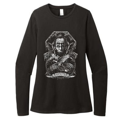 Abraham Lincoln Eye Twisting Portrait Womens CVC Long Sleeve Shirt