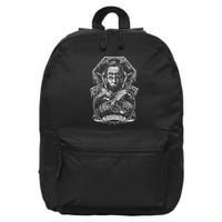 Abraham Lincoln Eye Twisting Portrait 16 in Basic Backpack