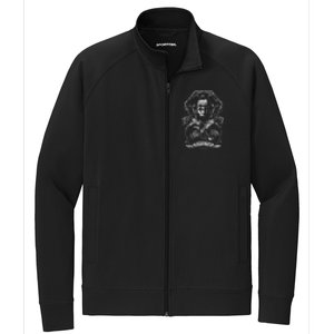 Abraham Lincoln Eye Twisting Portrait Stretch Full-Zip Cadet Jacket