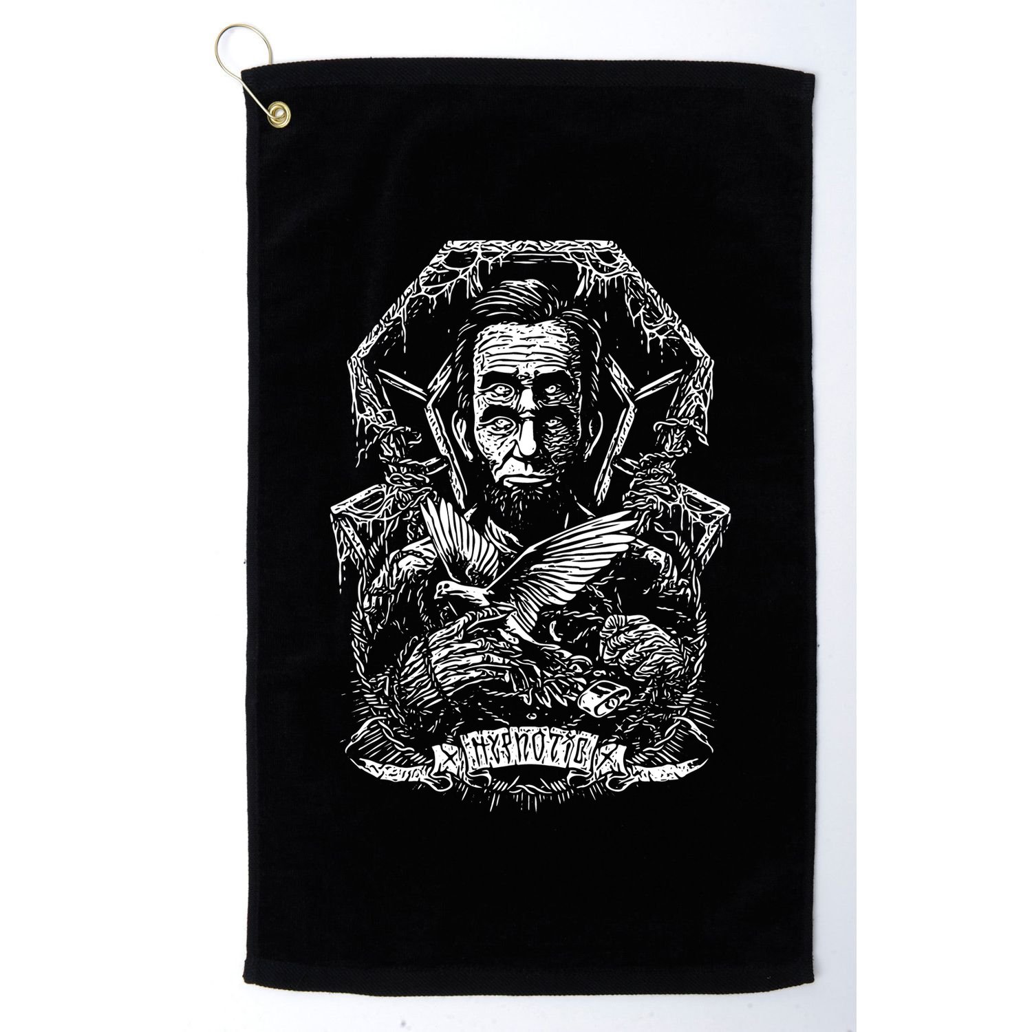 Abraham Lincoln Eye Twisting Portrait Golf Towel