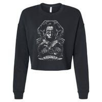 Abraham Lincoln Eye Twisting Portrait Cropped Pullover Crew