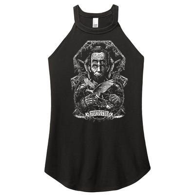 Abraham Lincoln Eye Twisting Portrait Women’s Perfect Tri Rocker Tank