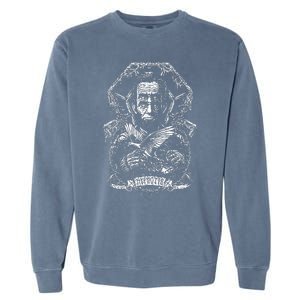 Abraham Lincoln Eye Twisting Portrait Garment-Dyed Sweatshirt