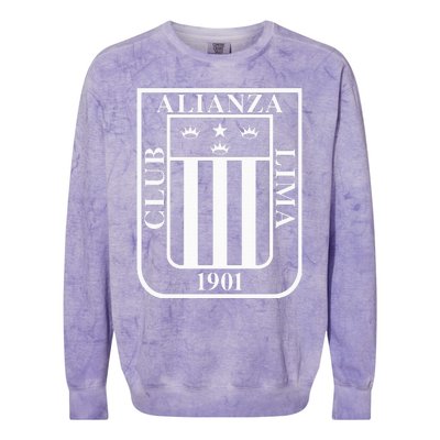 Alianza Lima Escudo Blanco Colorblast Crewneck Sweatshirt