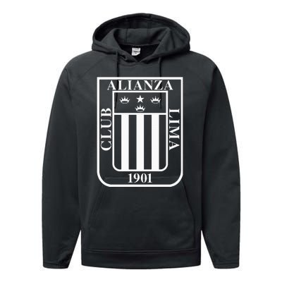 Alianza Lima Escudo Blanco Performance Fleece Hoodie