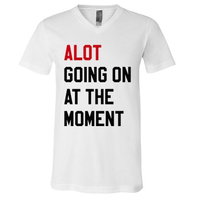 A Lot Expression V-Neck T-Shirt