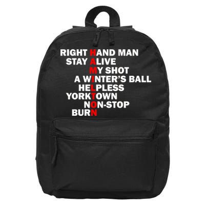 Alexander Hamilton 16 in Basic Backpack